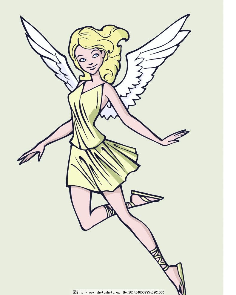 天使 卡通设计 angel 翅膀 手绘 绘画 装饰画 动漫人物 动漫动画 抽象