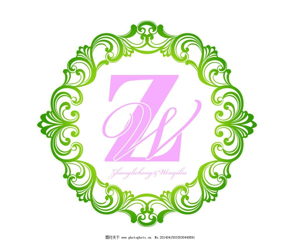 婚礼logo 婚礼设计 欧式婚礼标志 欧式花纹 婚礼主题 标志设计会