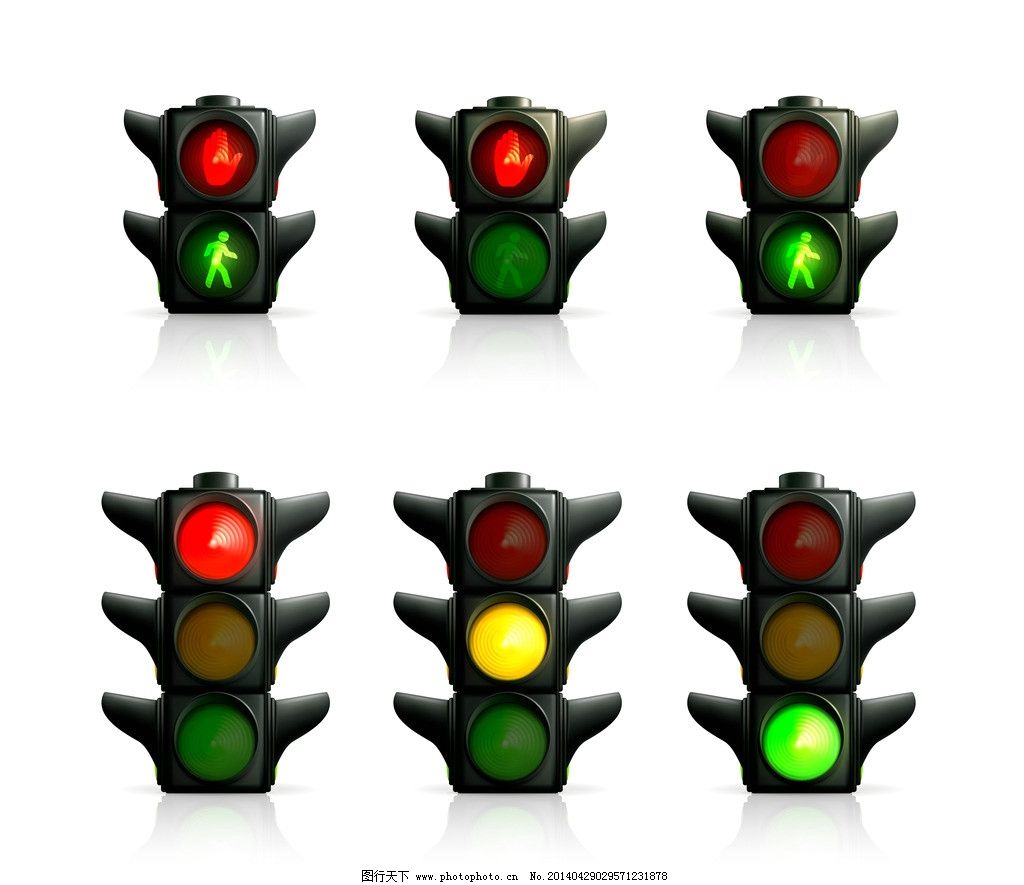 红绿灯图片,指示灯 红灯 黄灯 交通灯 安全 秩序-图行天下图库
