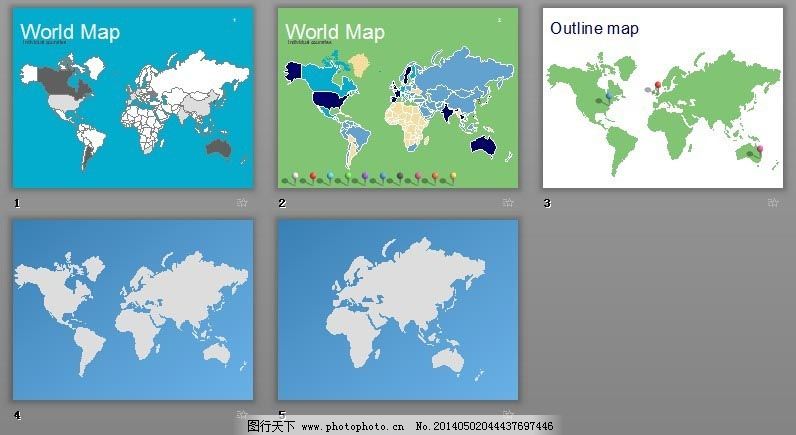 ppt素材 世界地图 世界地图 版图 ppt素材 其他ppt模板图片