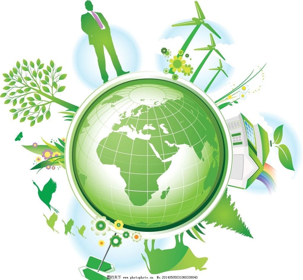 绿色地球 环保 绿色生活 新能源 可持续 风能 其他 广告设计 设计 100
