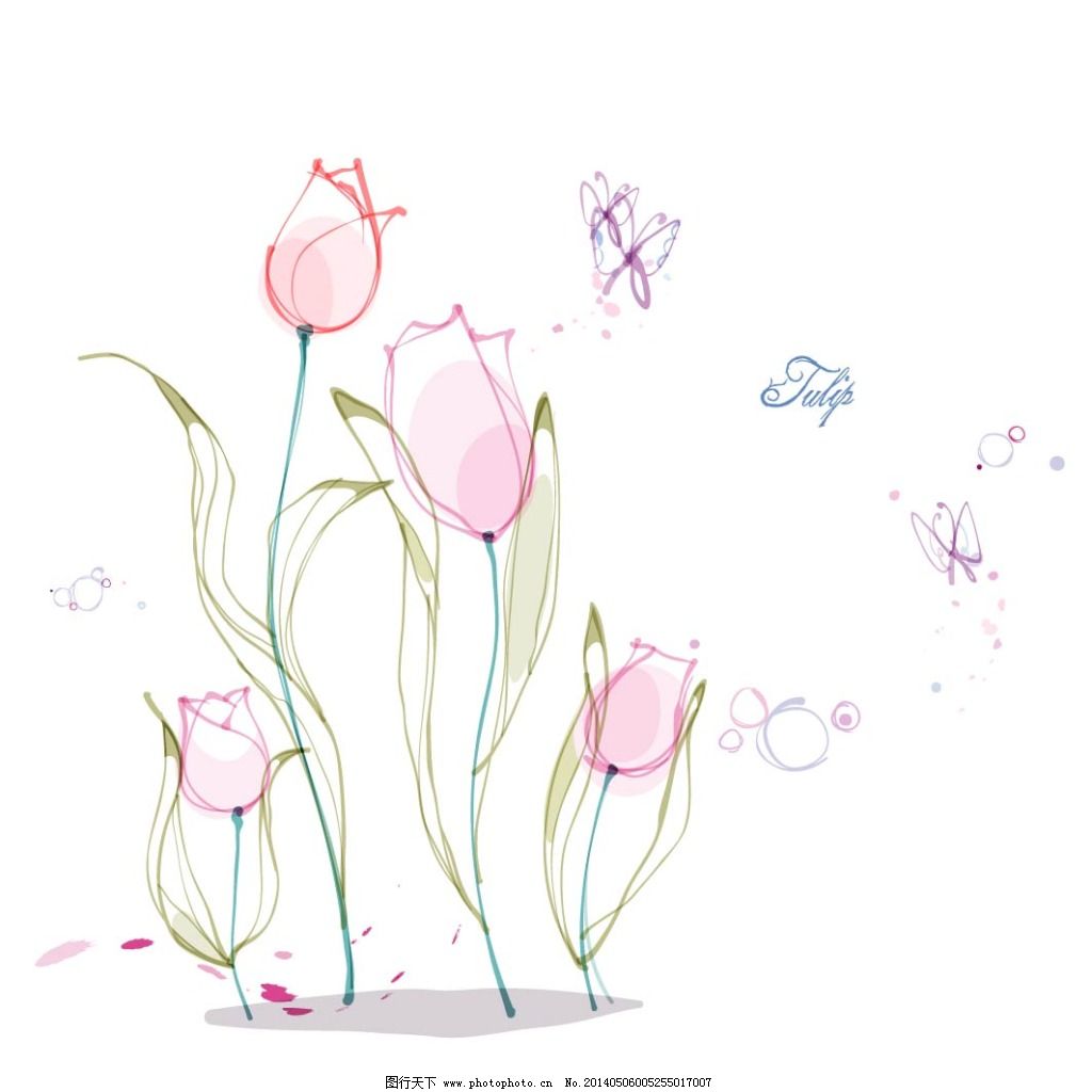 百合花免费下载 百合花 花朵 花卉 手绘 素描 唯美 唯美 素描 手绘