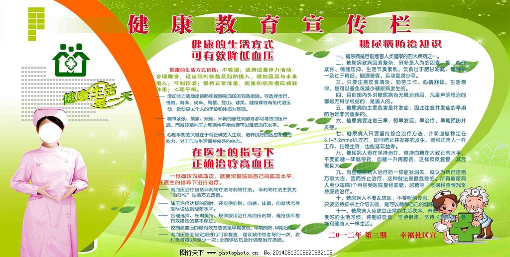 健康教育免费下载 社区展板 社区展板 社区健康