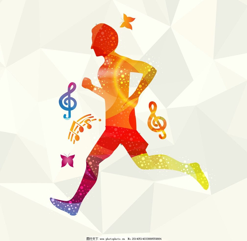 跑步运动员 画画