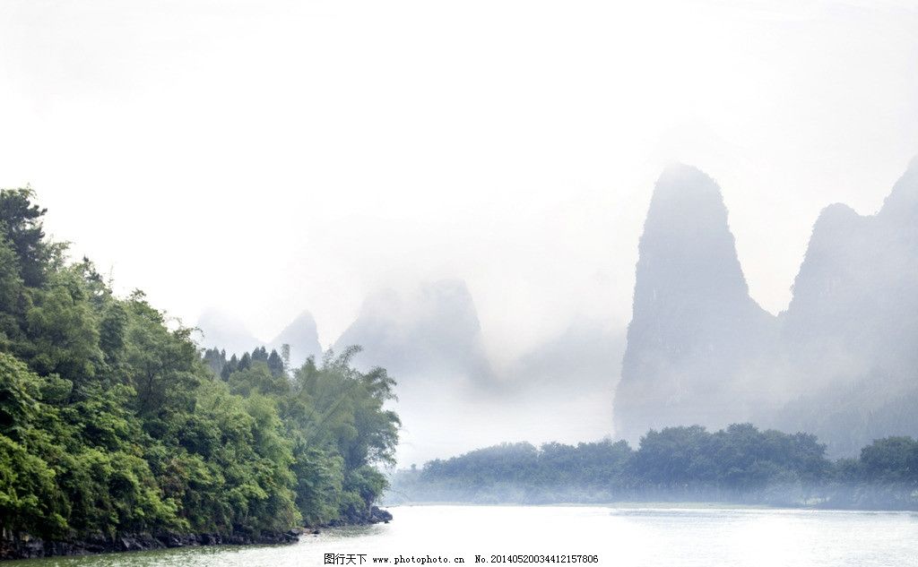 漓江情怀图片_山水风景_自然景观_图行天下图库