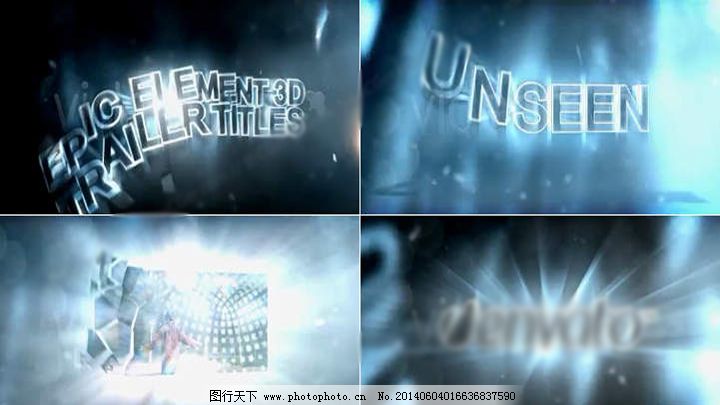 用E3D插件创建3D文字史诗电影开场片头