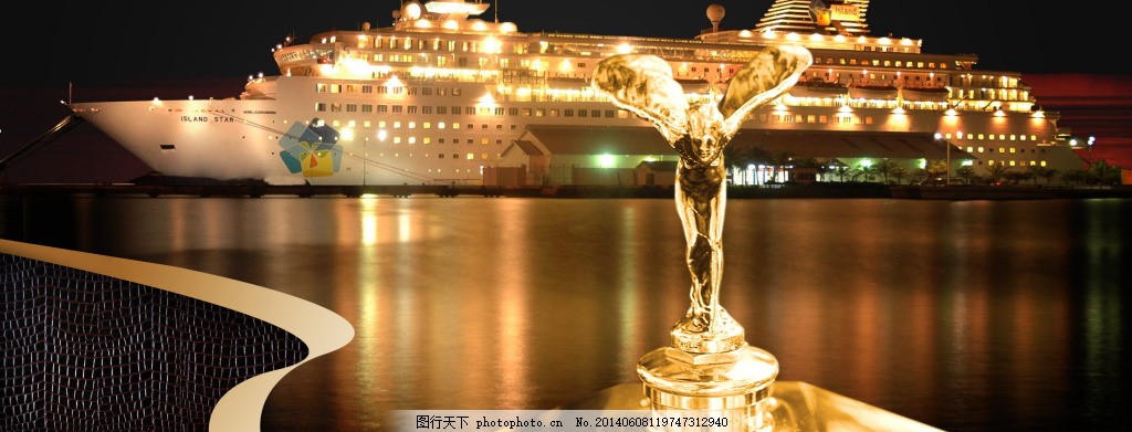 夜游珠江,夜景 船 璀璨-图行天下图库