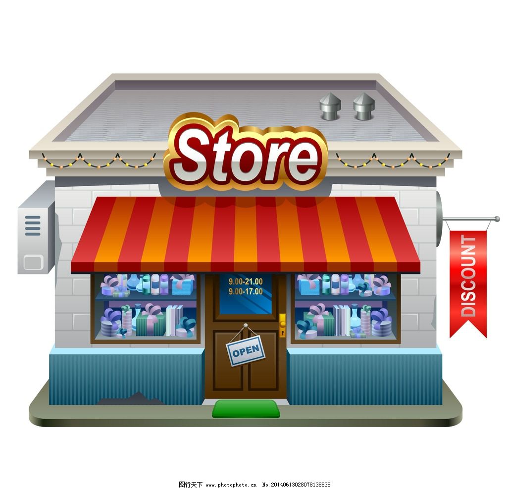 别墅 欧式建筑 商店 店铺 房子 卡通建筑 立体建筑 城镇 3d建筑物