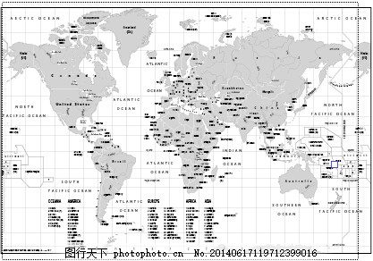 世界地图,黑白地图 白色-图行天下图库