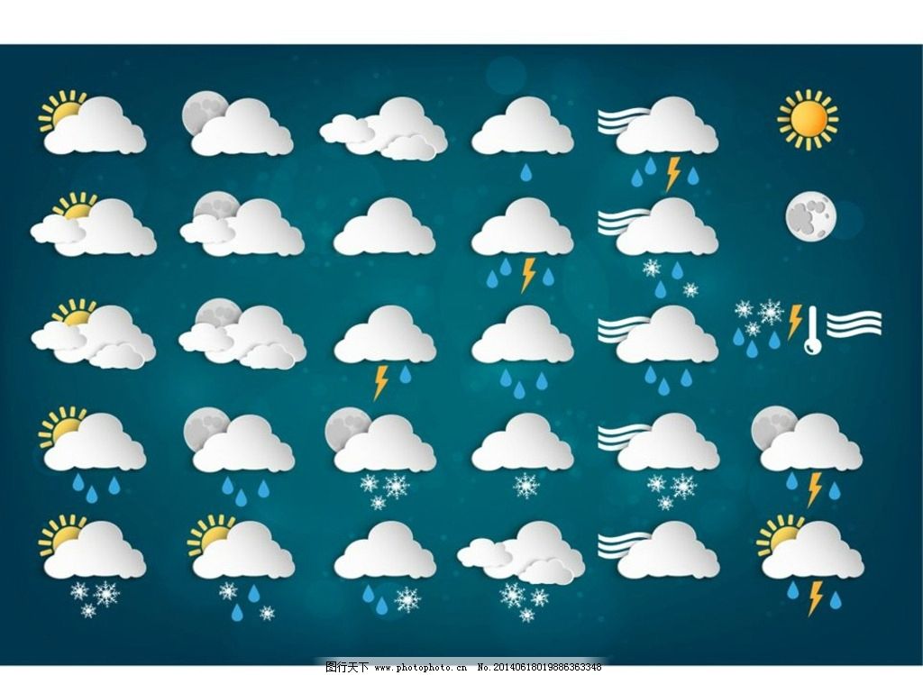 下雪天气符号_下雪天气图标