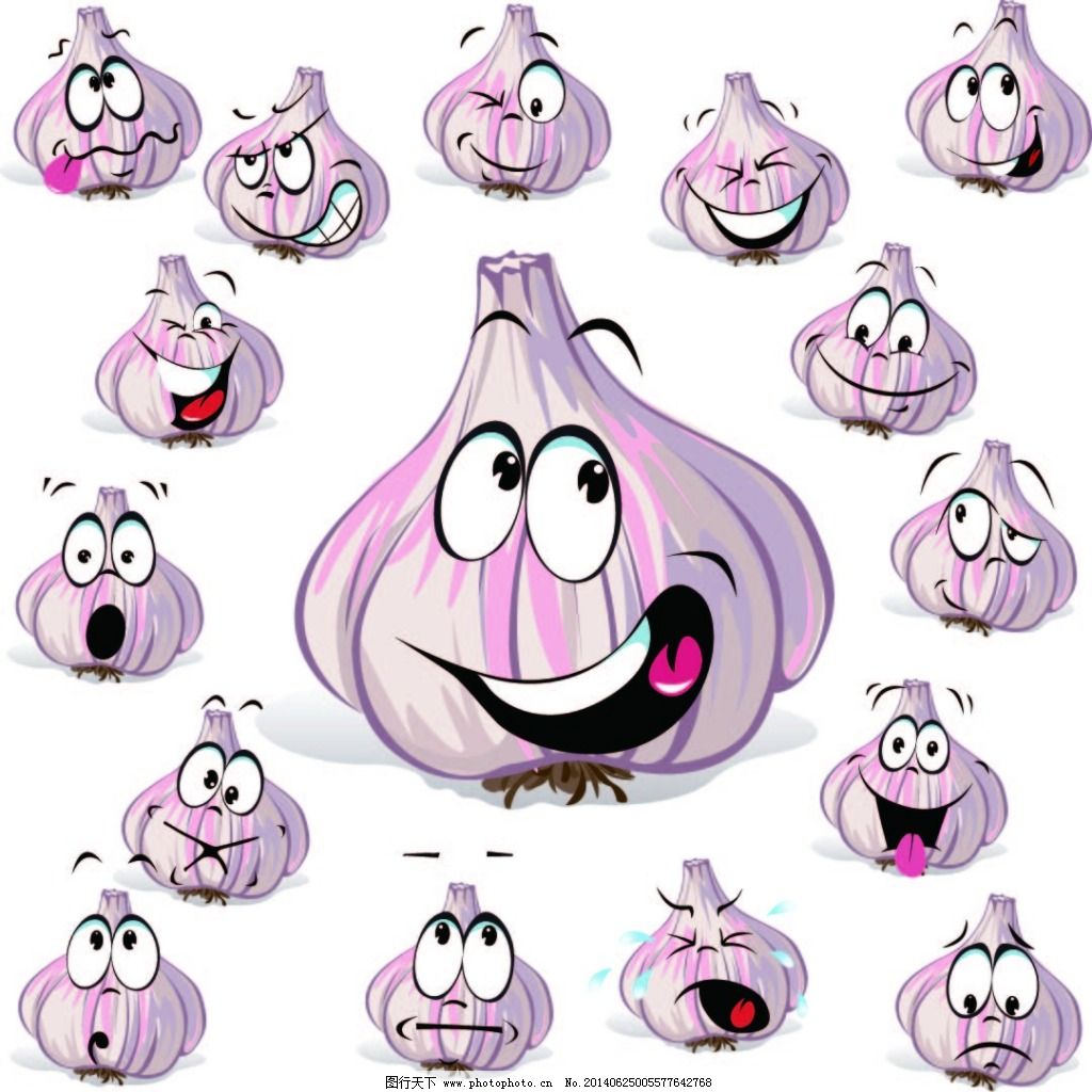 可爱的大蒜,可爱的大蒜免费下载 表情 卡通 蔬菜