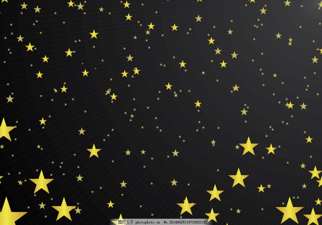 星星设计图,矢量图 彩色 黄色 黑色-图行天下图