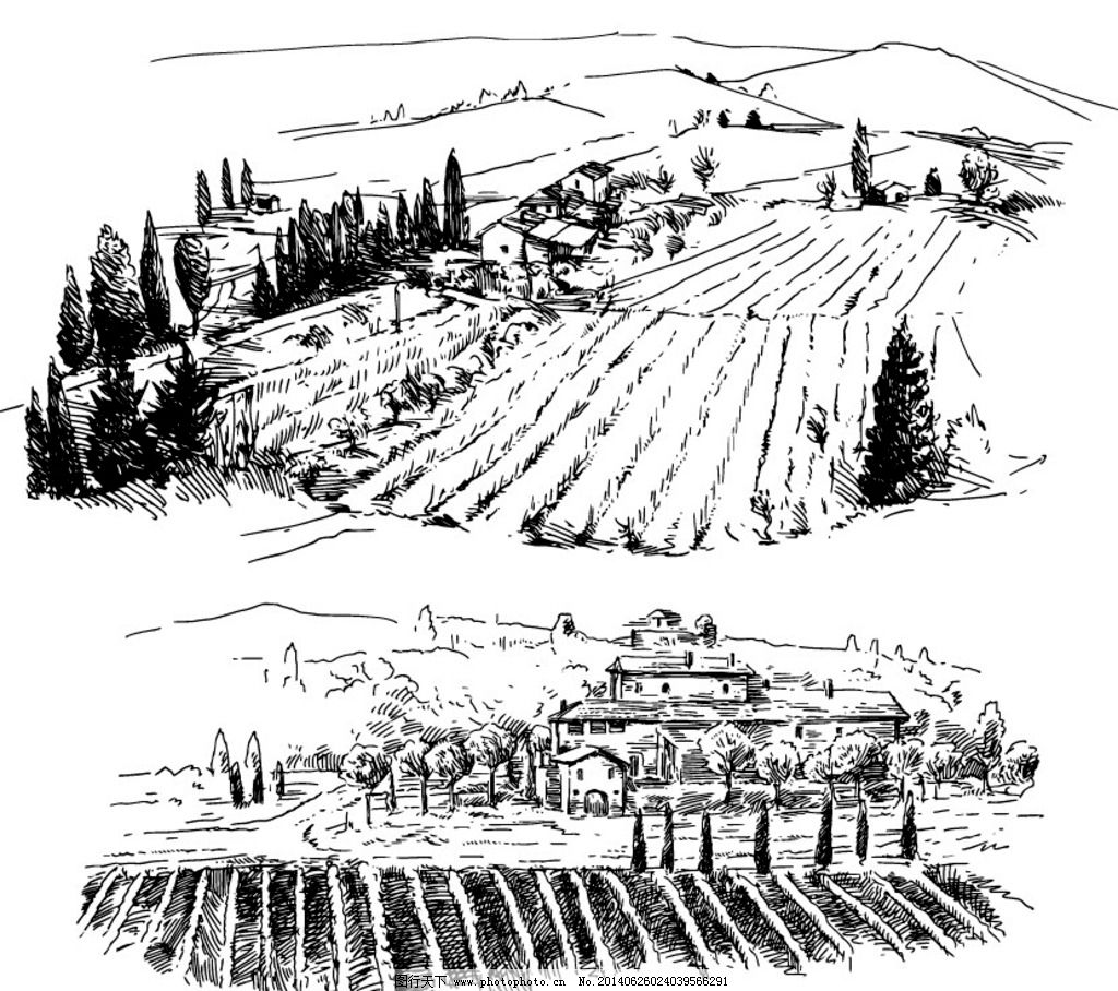 农场简笔画图片大全