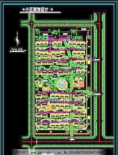 小区规划设计总平图_室内图纸_CAD素材_图行