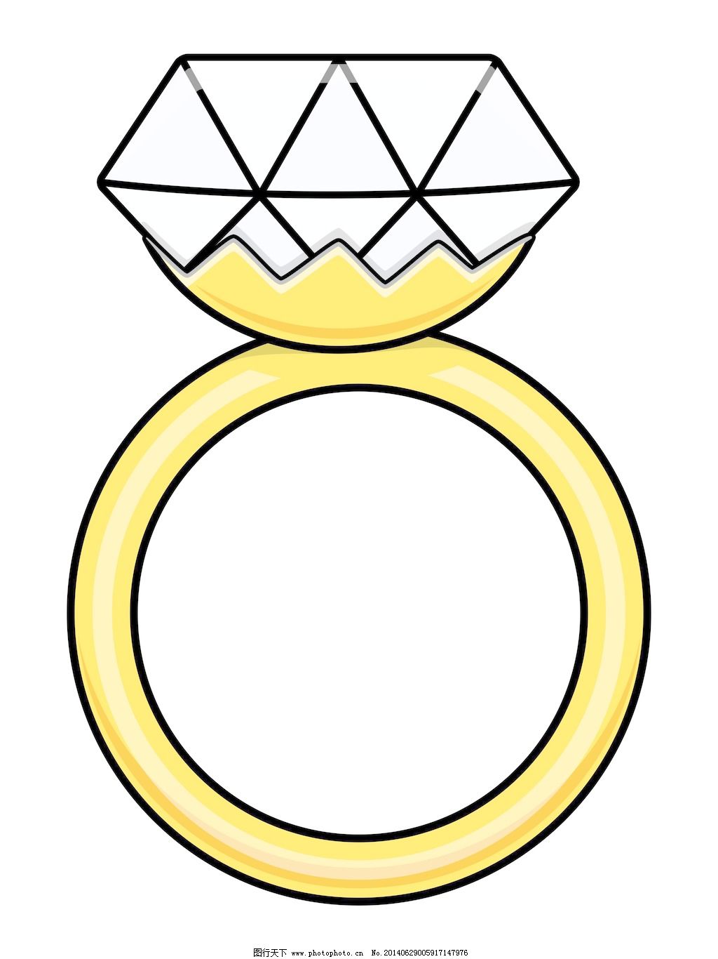 Кольцо с бриллиантом мультяшное