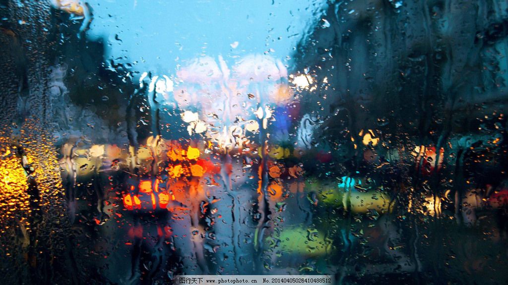 下雨天唯美雨景水滴图片 人物 高清素材 图行天下素材网