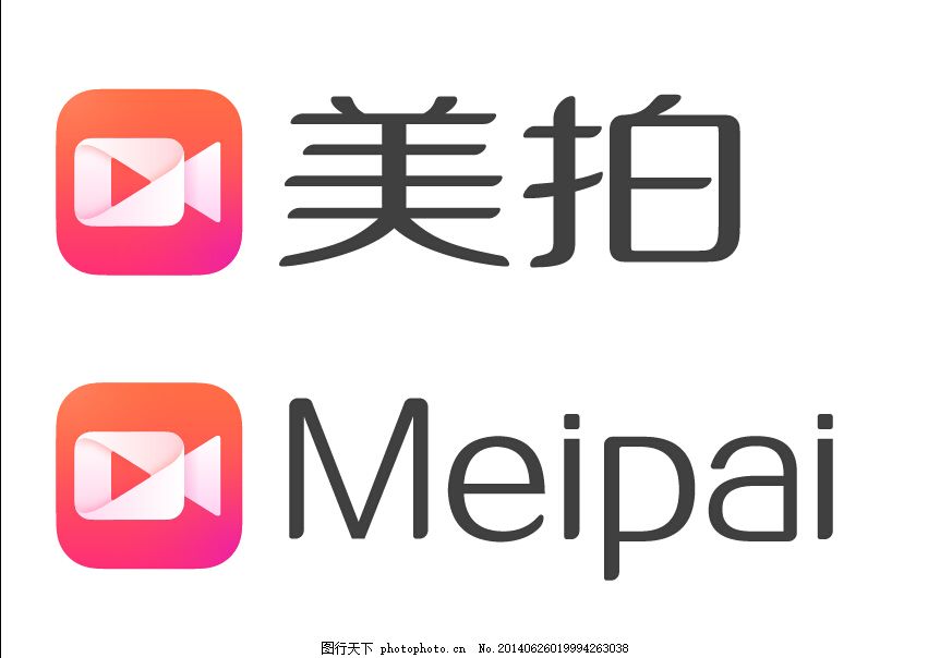 美拍LOGO,美拍字样,美拍标志,ai,白色,AI