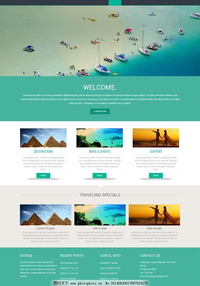 html5旅游网站模板